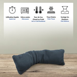 Tour de cou chauffant lin, lavande, polaire, micro-ondes