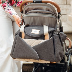 Sac à langer sydney gris chiné foncé