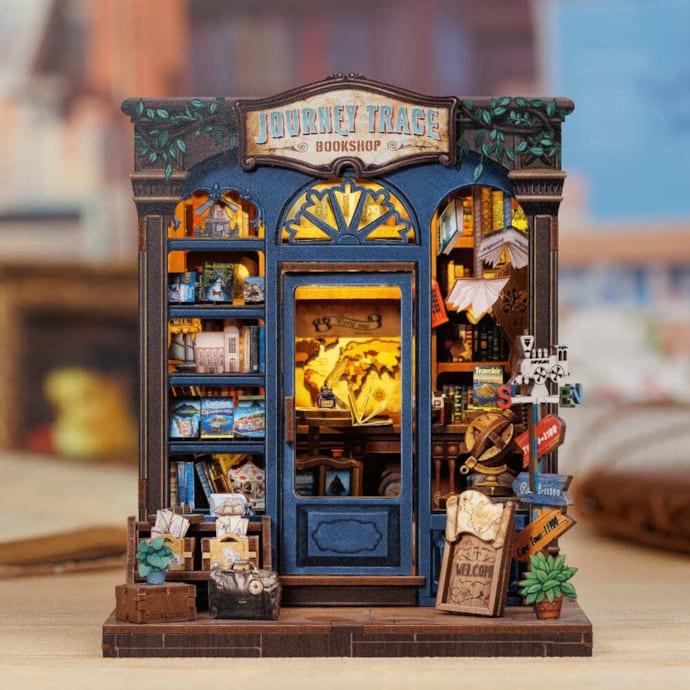 Journey trace shop - maquette booknook serre-livre