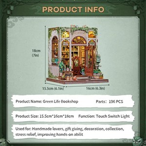 Green life bookshop - maquette booknook