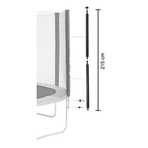 8 poteaux ø25mm pour trampoline