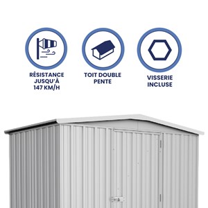 Abri de jardin en métal fraser  3,2 m²