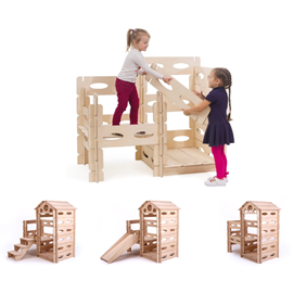 Jouet en bois montessori build & play