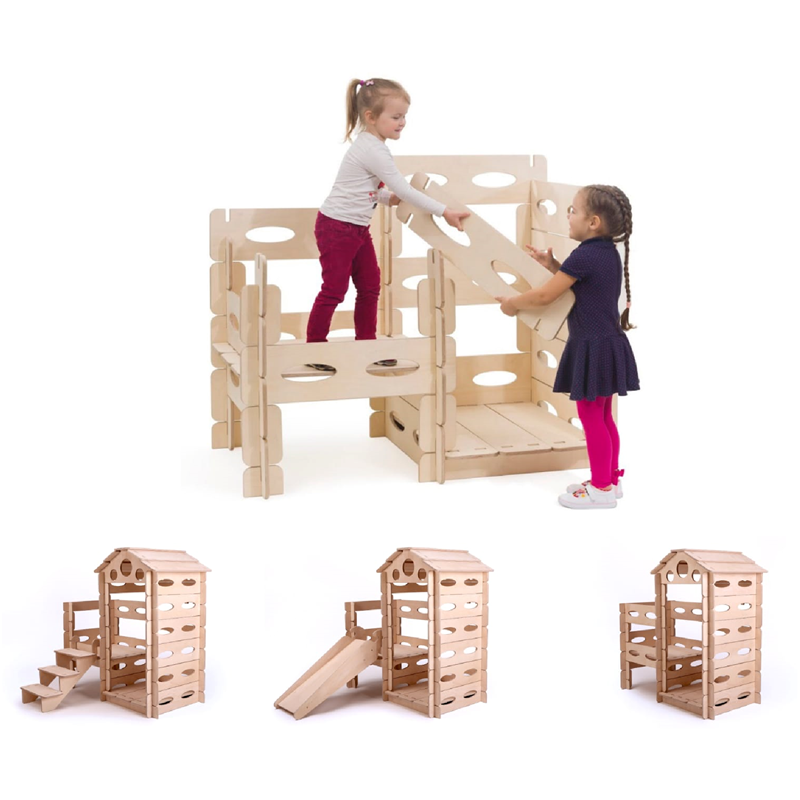 Jouet en bois montessori build & play