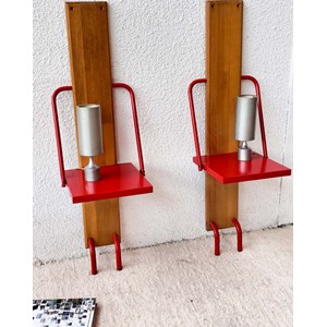 Paire de lampes à poser en métal n°383