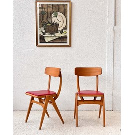 Alma, la paire de chaises en bois n°681