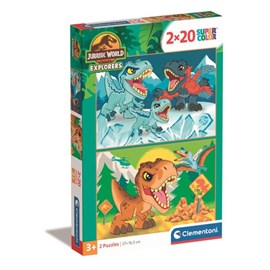 Puzzles 2 x 20 pièces clementoni jurassi