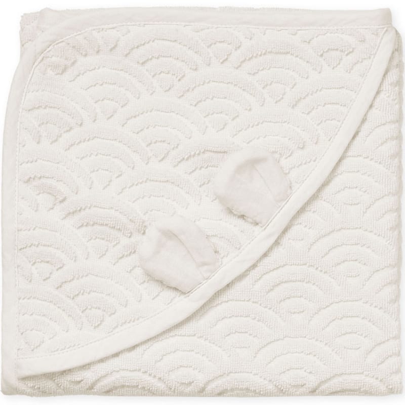 Cape de bain ours écrue (80 x 80 cm)