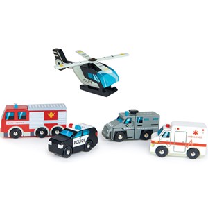 Set de 5 véhicules d'urgences