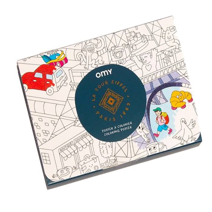 Omy poster à colorier tour eiffel - m