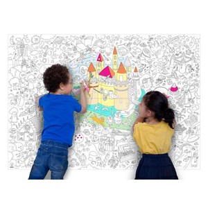 Omy poster à colorier  châteaux, prince