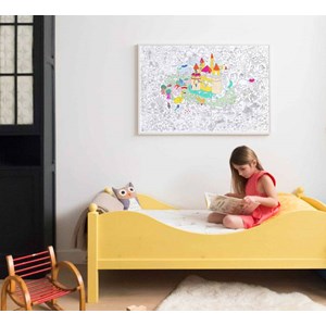 Omy poster à colorier  châteaux, prince