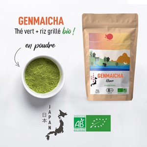 Thé genmaicha bio en poudre -japon- 80g