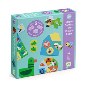 Memo, loto, domino - a la ferme - 5 jeux
