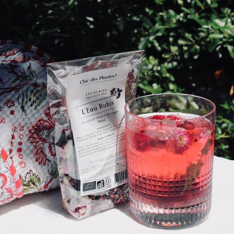 Infusion bio l'eau rubis - les glacés