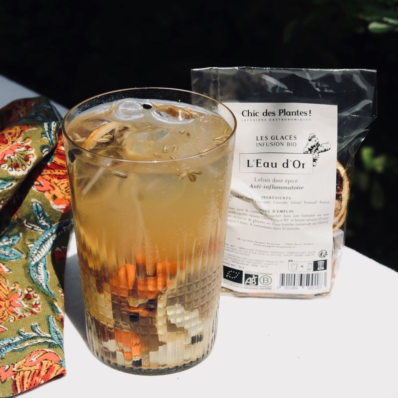 Infusion bio l'eau d'or - les glacés