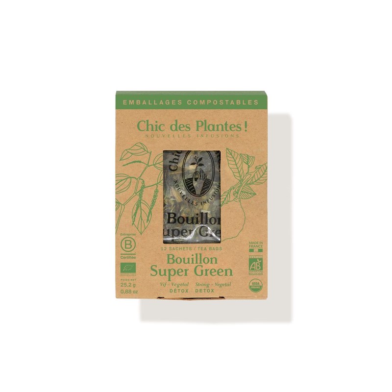 Bouillon bio super green - détox x12