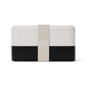 Lunch box rectangle 2x500ml beige noir