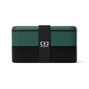 Lunch box rectangle 2x500ml vert noir