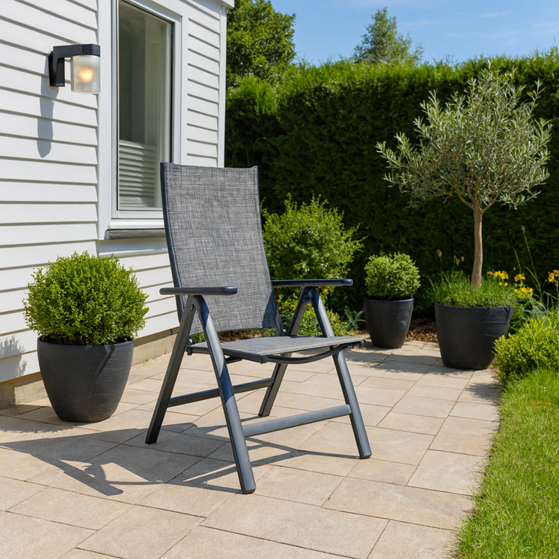 Berena lot de 2 fauteuils aluminium et toile pvc