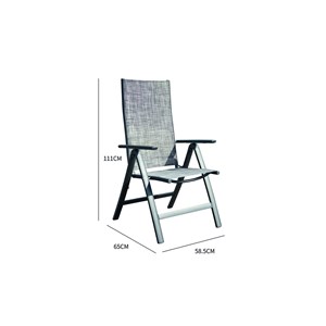 Berena lot de 2 fauteuils aluminium et toile pvc