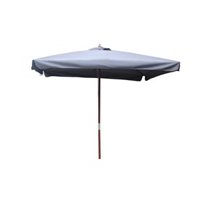 Palawan parasol carré en bois 3 x 3 m gris
