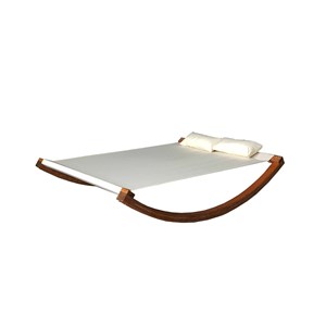 Amadora hamac à bascule 2 personnes en bois beige