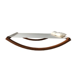 Amadora hamac à bascule 2 personnes en bois beige