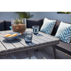 Baracoa salon de jardin 9 places en résine gris