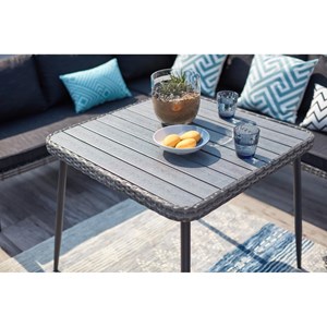 Baracoa salon de jardin 9 places en résine gris