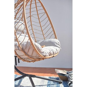 Lima fauteuil suspendu en résine effet rotin naturel