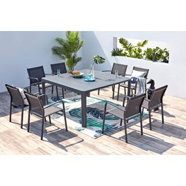 Florencia salon de jardin aluminum 8 places