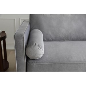 Nalha canapé 3 places en velours gris clair