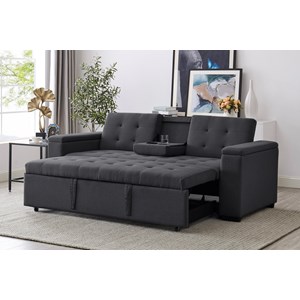 Noho - canapé convertible gris foncé