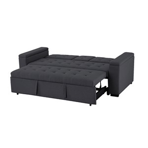 Noho canapé convertible 3 places en tissu gris foncé