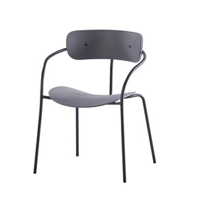 Alexia lot de 4 chaises gris foncé design