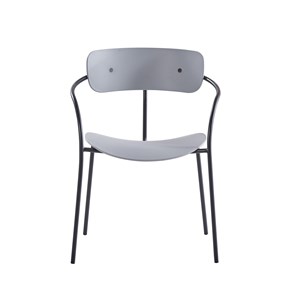 Alexia lot de 4 chaises gris clair design