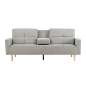 Oslo canapé convertible 3 places en tissu gris