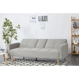 Oslo canapé convertible 3 places en tissu gris