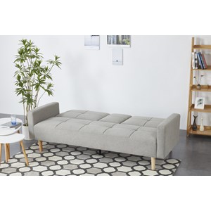 Oslo canapé convertible 3 places en tissu gris