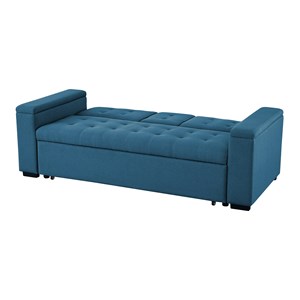 Noho canapé convertible 3 places en tissu bleu pétrole