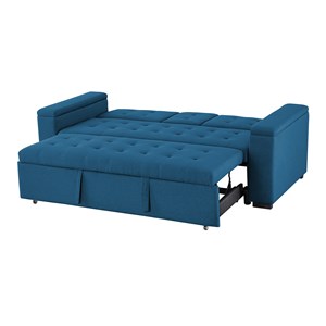 Noho canapé convertible 3 places en tissu bleu pétrole