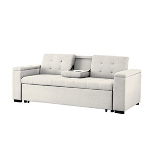 Noho canapé convertible 3 places en tissu beige