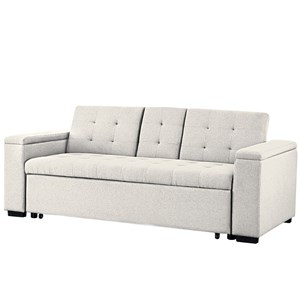 Noho canapé convertible 3 places en tissu beige