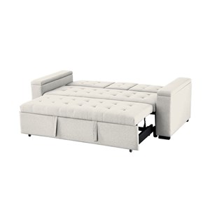 Noho canapé convertible 3 places en tissu beige