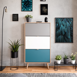 Perast meuble à chaussures en bois