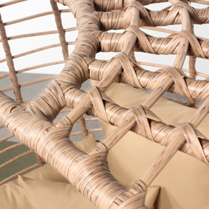 Jane fauteuil sur pied 2 place en résine effet rotin