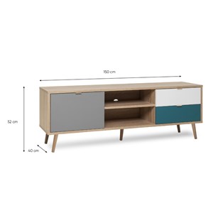 Perast meuble tv scandinave 150cm