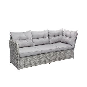 Viana salon de jardin 6 places gris