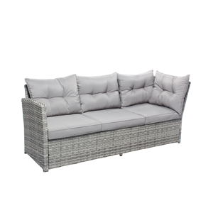 Viana salon de jardin 6 places gris